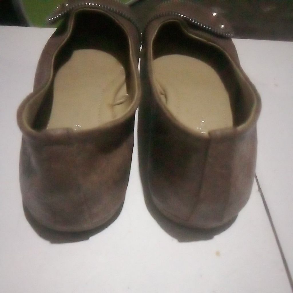 sepatu flat JJ shoes wanita coklat fresh