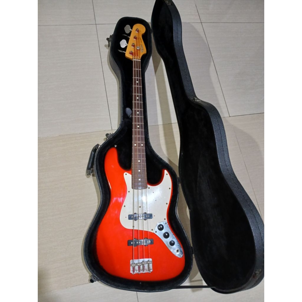 Fender Japan Jazz Bass Candy Apple Red Tahun 1993-1994 Original
