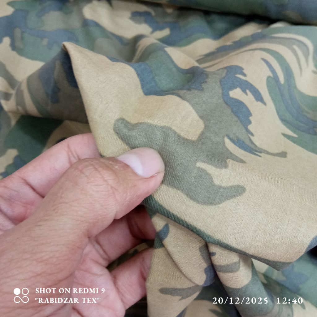 KAIN KATUN PARIS PREMIUM GARMENT ARMY GRADASI