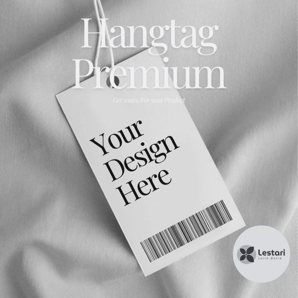 Premium Hang Tag Kain Baju / Exclusive Label Pakaian Baju untuk produk anda / Clothing Tag / Hangtag