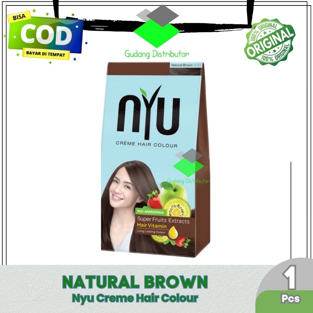 NYU CREME HAIR COLOUR BOX NATURAL BROWN