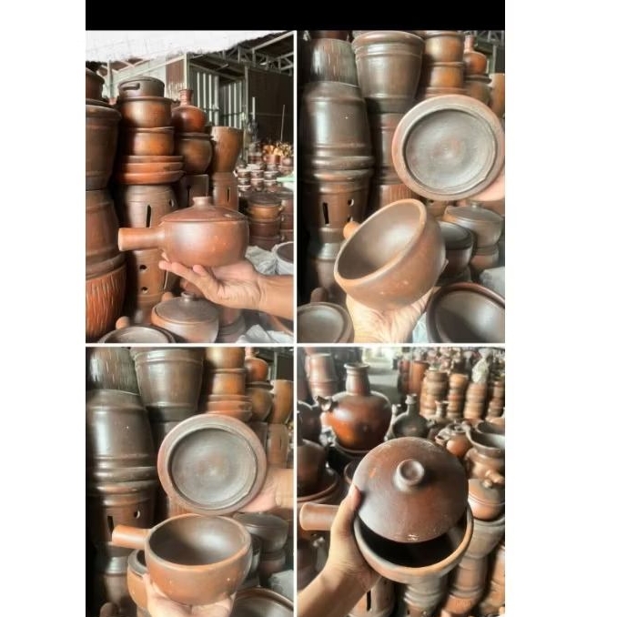 Claypot Teflon Gerabah Panci Gagang