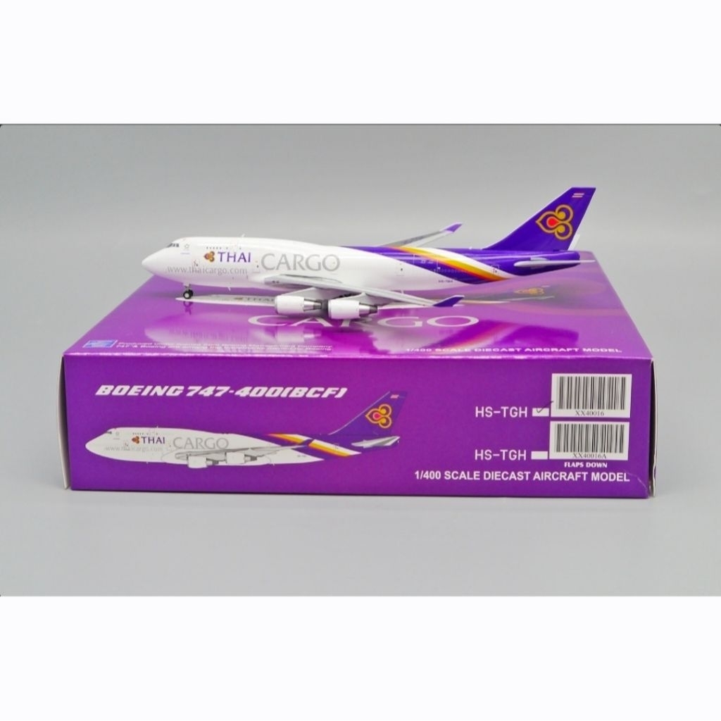 JC Wings Miniatur Pesawat 1/400 Thai Cargo Boeing B747-400(BCF) HS-TGH