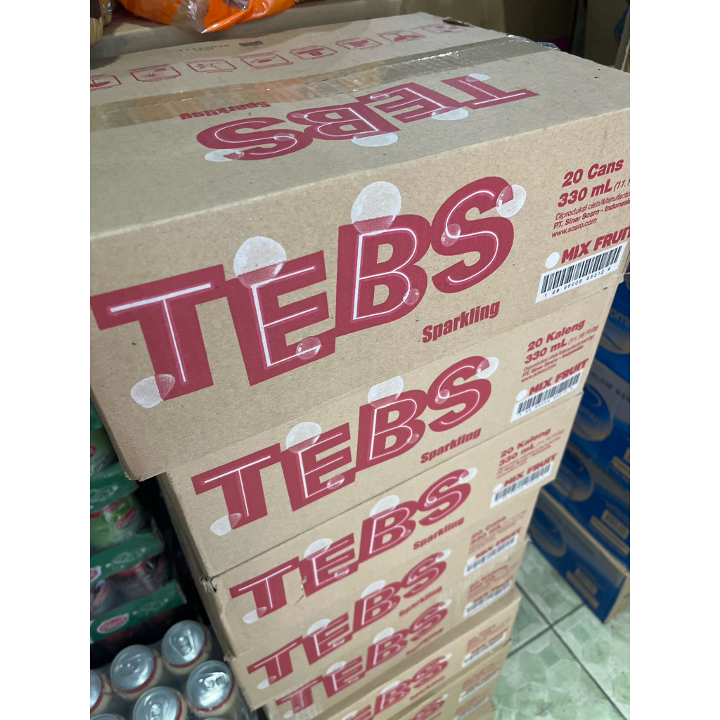 TEBS SPARKLING CAN / KALENG 330 ML X 20 PCS