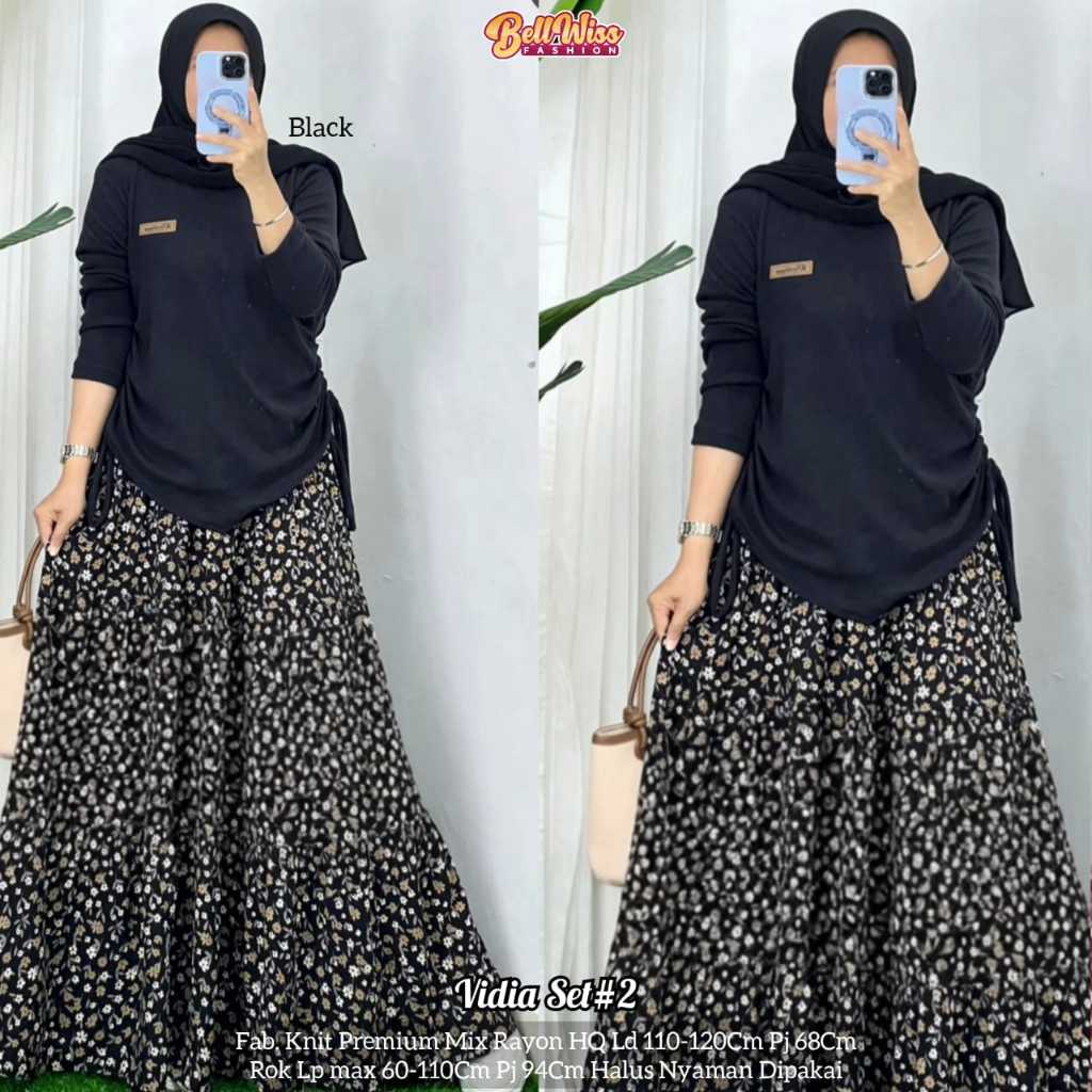 VIDIA SET #2 BY BELLIWS/SET ROK RAYON KNIT ORI BEST SELLER