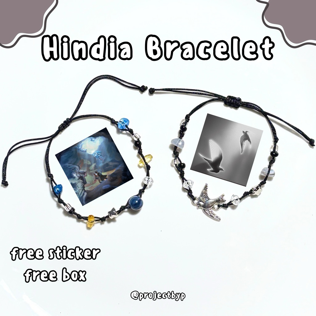 HINDIA BRACELET Free Sticker / Gelang Tali Hindia Album/Gelang Tali Manik Hindia Album