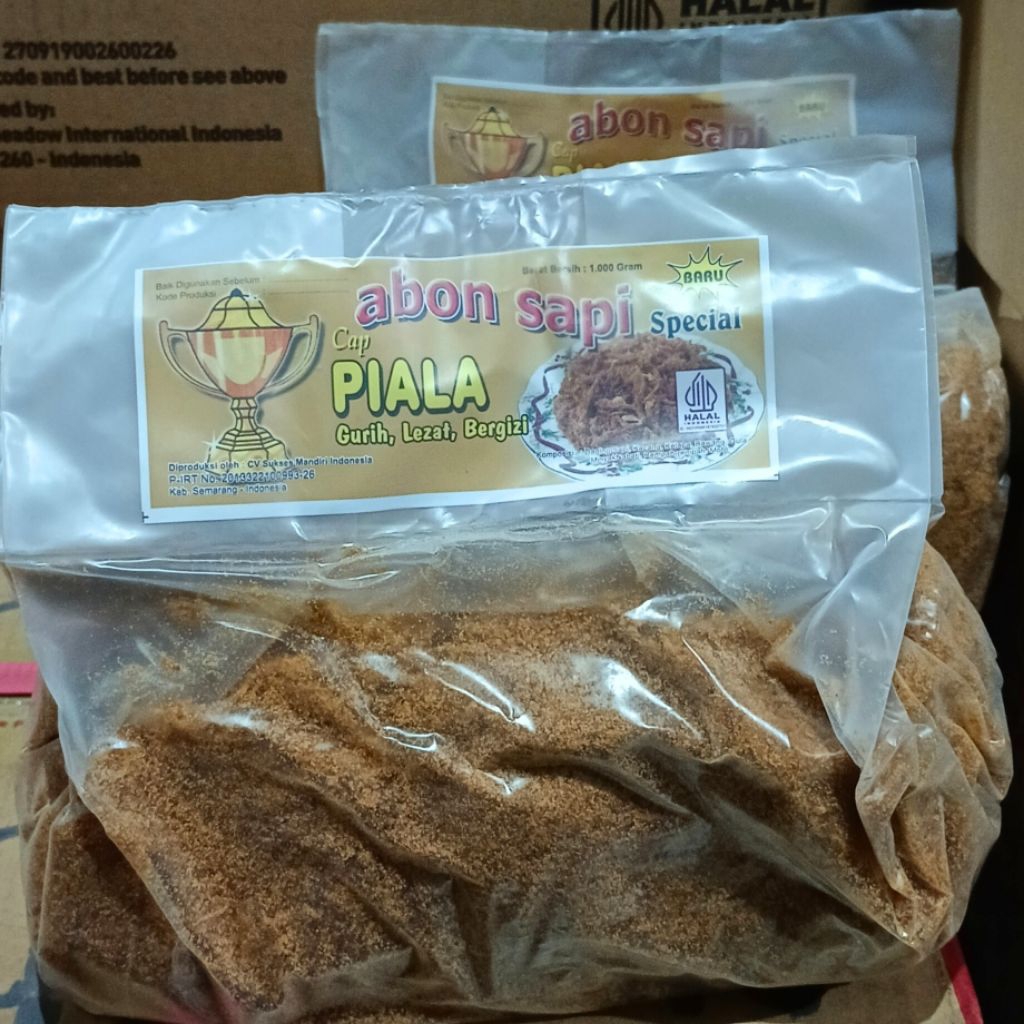Abon Sapi Cap Piala 1 kg / Abon Sapi Asli Kemasan 1 kg
