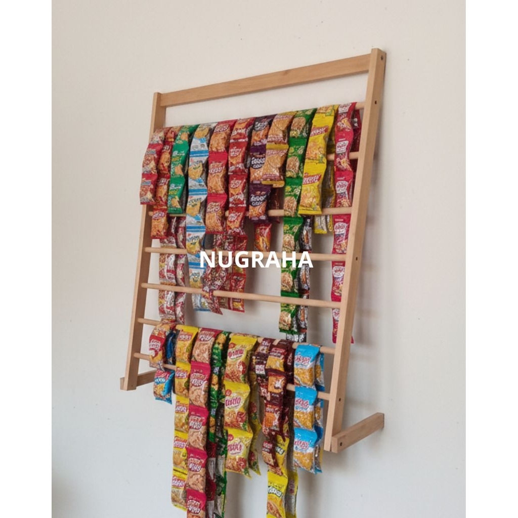 Rak Rencengan Jajanan Warung Rak Gantungan Kopi Sachet Rak Minuman Sachet Rak Angkringan Rak Chiki R