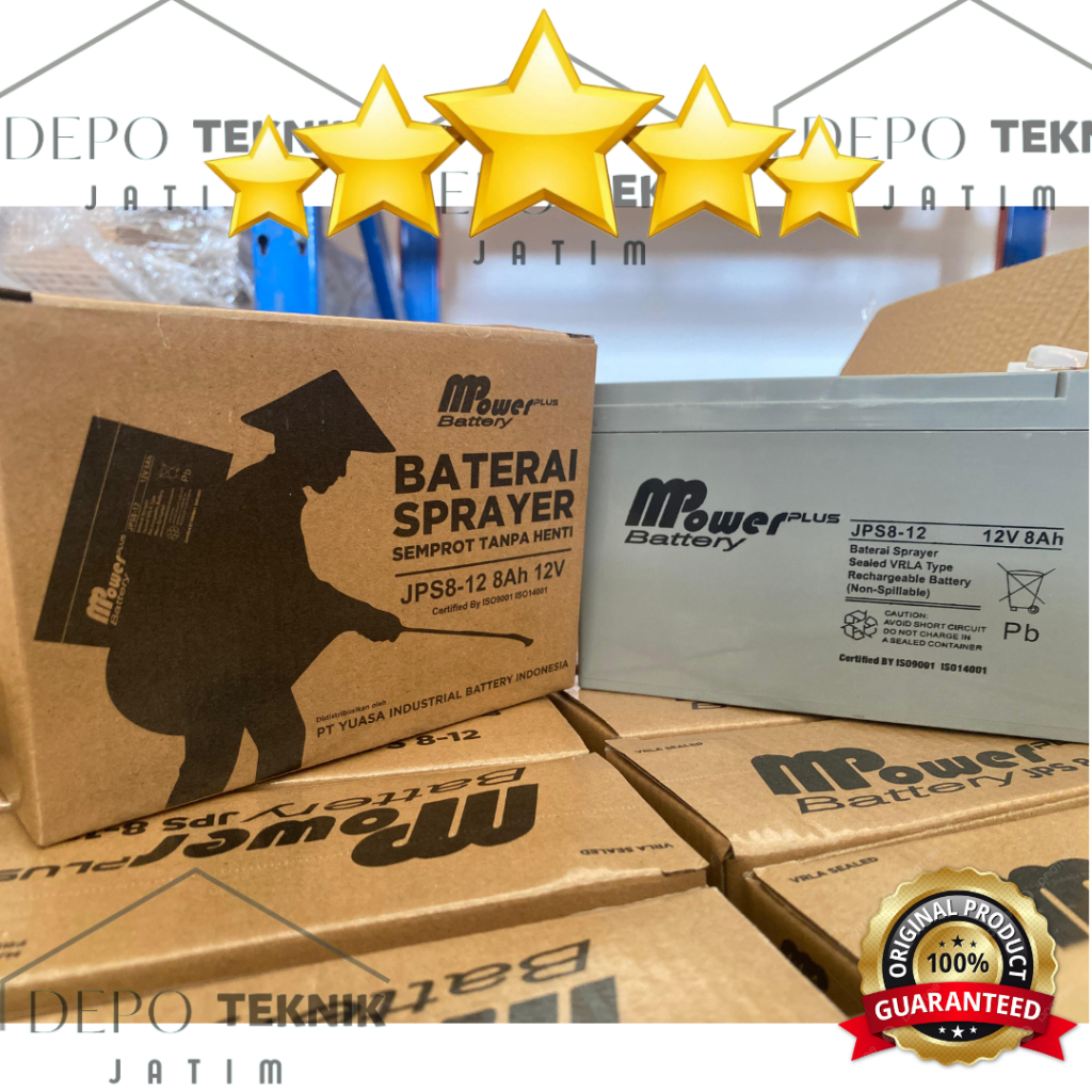 Aki Kering Khusus Semprotan Sprayer Pertanian Sn, Cba, Nagasaki, Dgw Elektrik Tipe 12V 7Ah Mpower