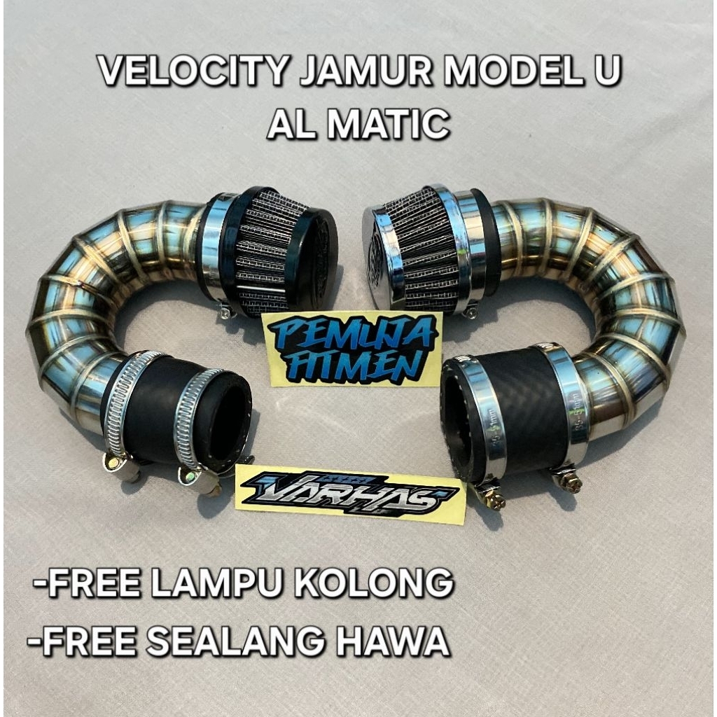 OPEN FILTER VELOCITY JAMUR MODEL U AEROX OLD/NEW,NMAX NEW,VARIO,XEON (FREE LAMPU KOLONG+SELANG HAWA)