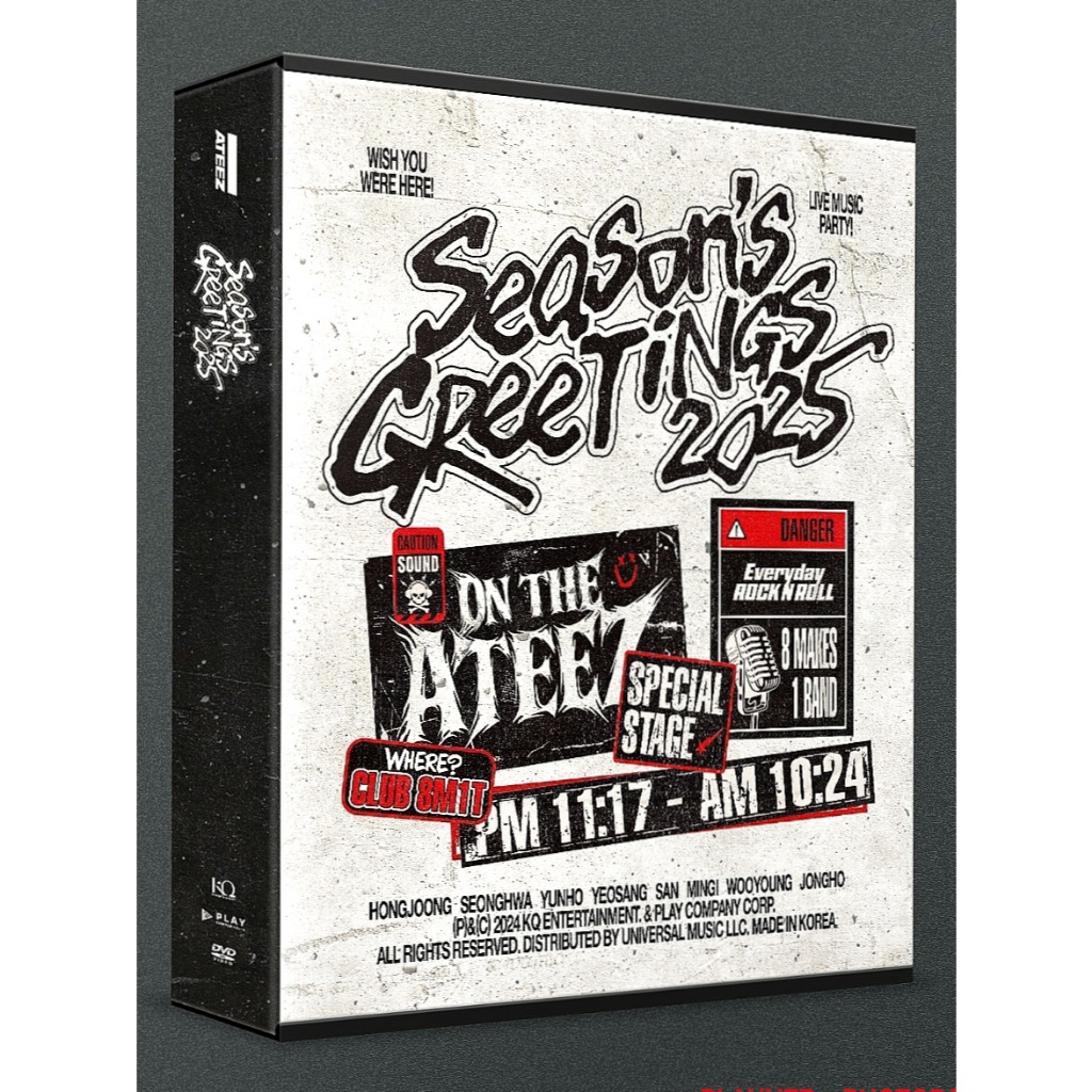 [OFFICIAL] ATEEZ 2025 SEASON GREETING | Seonghwa, Yunho, Yeosang, San, Jongho photocard, mini poster