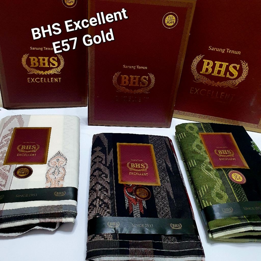 Sarung BHS Excellent E57 JACQUARD Gold.JGH.JGF.JSA (Songket Timbul)