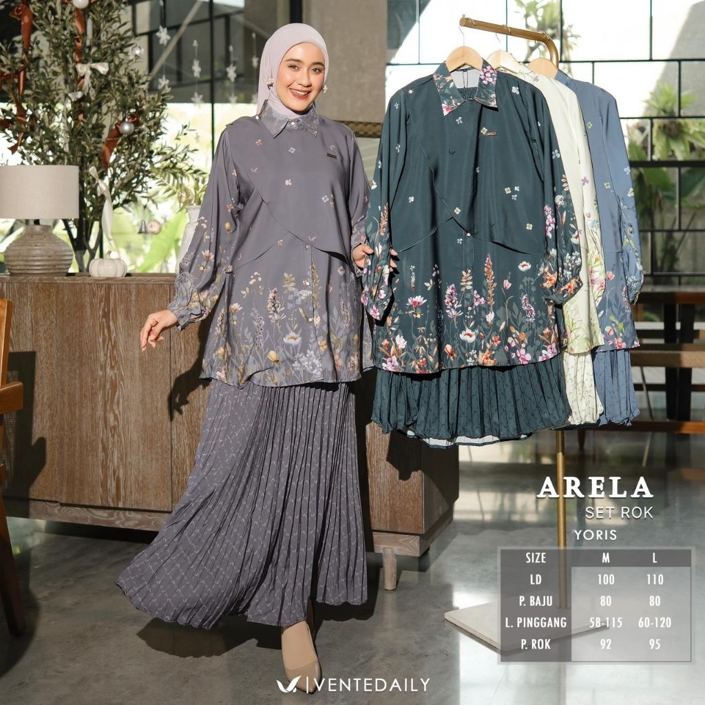 ARELA MIREA SET ROK ALENA LATISHA NAZIA MAXY BY VENTE DAILY SET ROK LINEN STRIPE PREMIUM ORI VENTE G