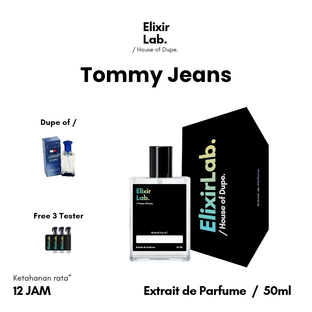 Parfum Tommy Jeans Dupe by ElixirLab - EDP Extrait de Parfume 50ml Pria