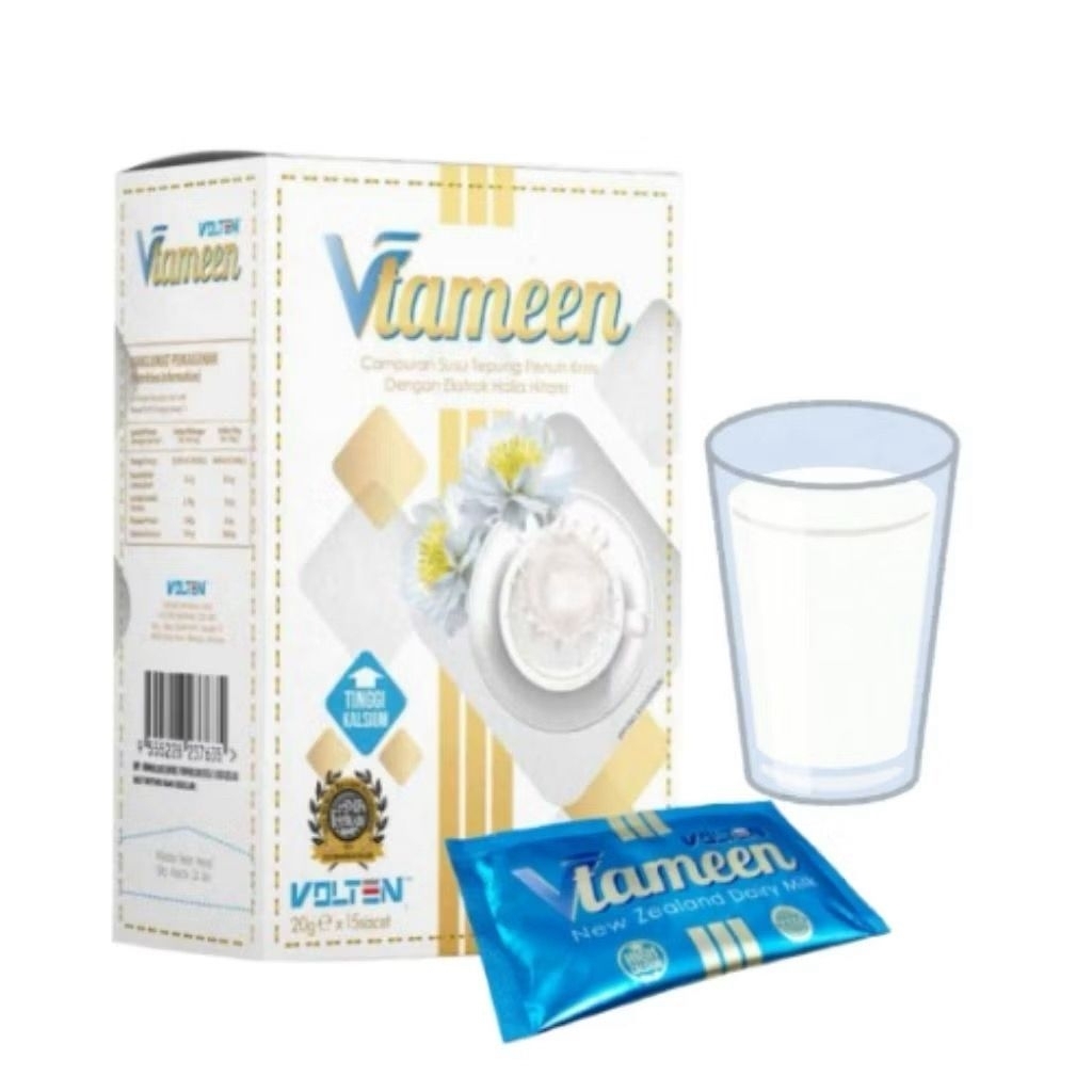 Vtameen New Zealand Dairy Milk Menjaga Kesehatan Isi 15 Sachet (Susu Vtameen)