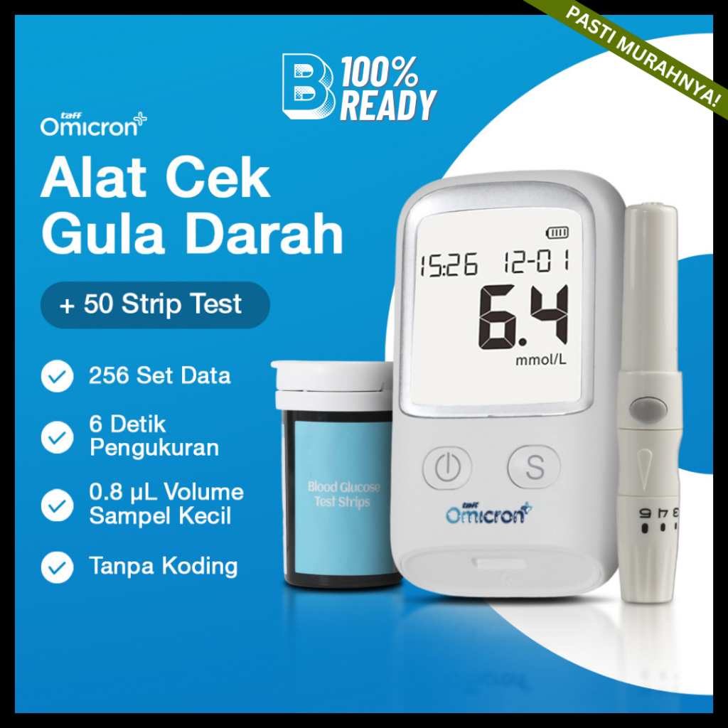 Alat Cek Gula Darah Digital dengan Strip Tes Praktis untuk Pemantauan Mandiri di Rumah
