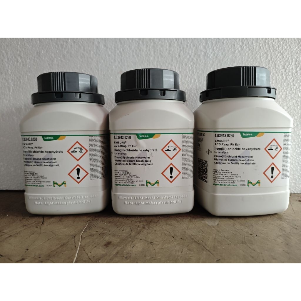 1.03943.0250 Iron(III) chloride hexahydrate for analysis EMSURE® ACS,Reag. Ph Eur