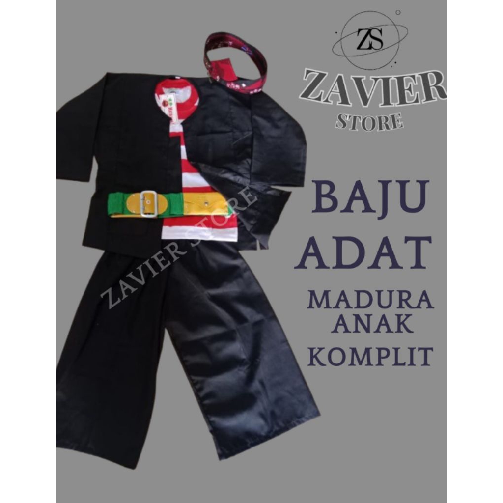 BAJU ANAK ADAT MADURA + SABUK BAJU SAKERA ANAK