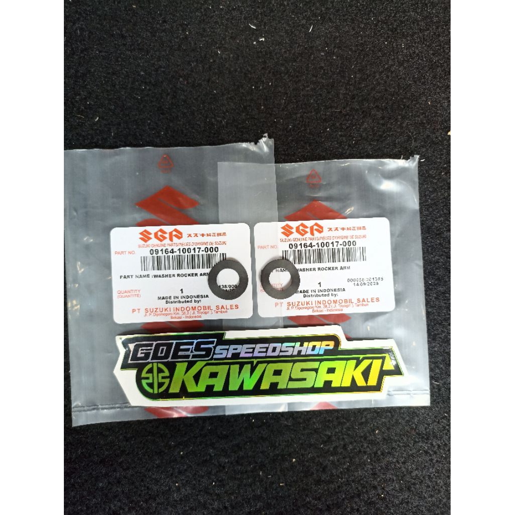RING GELOMBANG AS PELATUK KLEP/WASHER SHOCKER ARM (2PCS) SUZUKI NEX/SHOGUN/SMASH 09164-10017-000 ORI