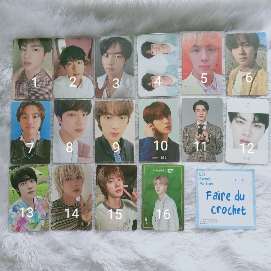 bts jin photocard album dvd butter persona dilan be lamaran its