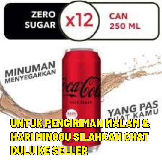 COCA COLA ZERO kaleng 250ml