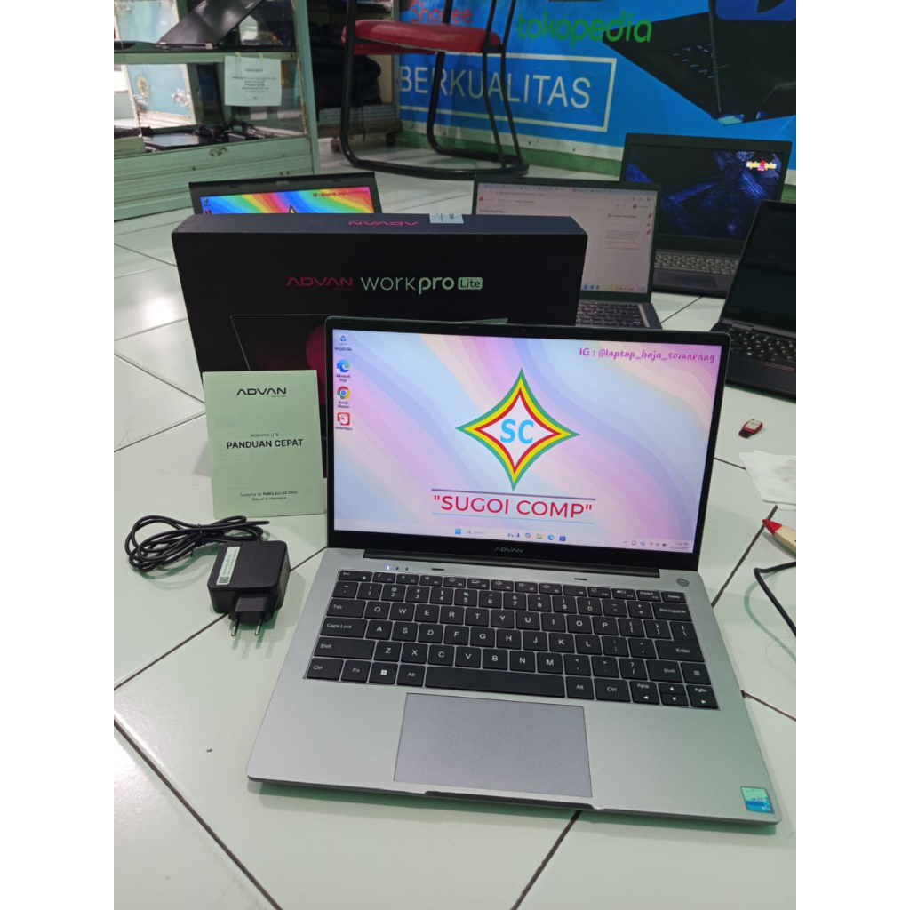 Laptop Murah Advan Workpro /I3 - 1220P / 8GB / 256GB || SECOND BERKUALITAS DAN BERGARANSI ||