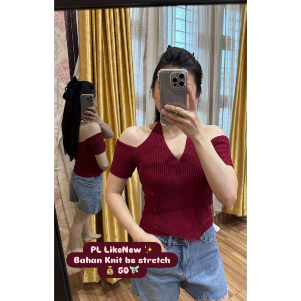 sabrina knit top off shoulder