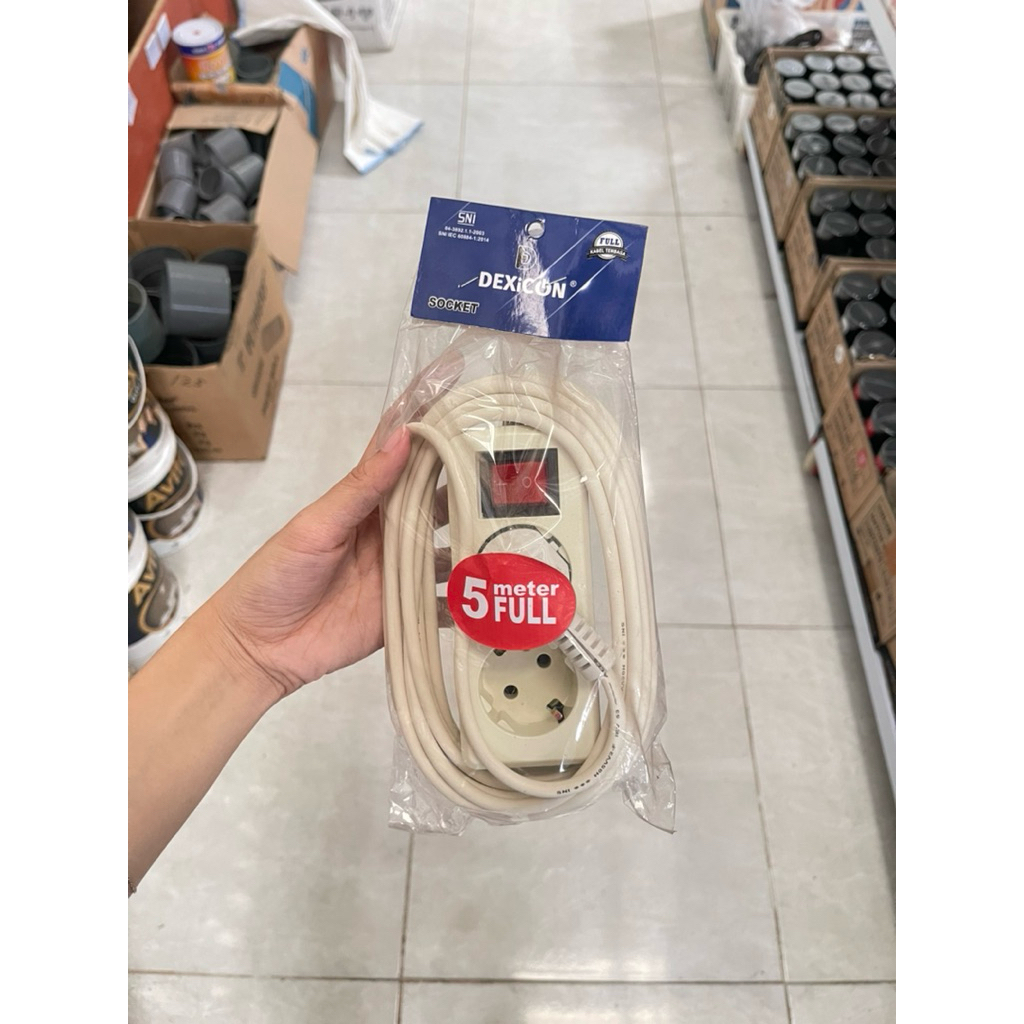 TERMINAL STOP KONTAK DEXICON 2/3/4/5 Lubang 5 Meter FULL ORIGINAL