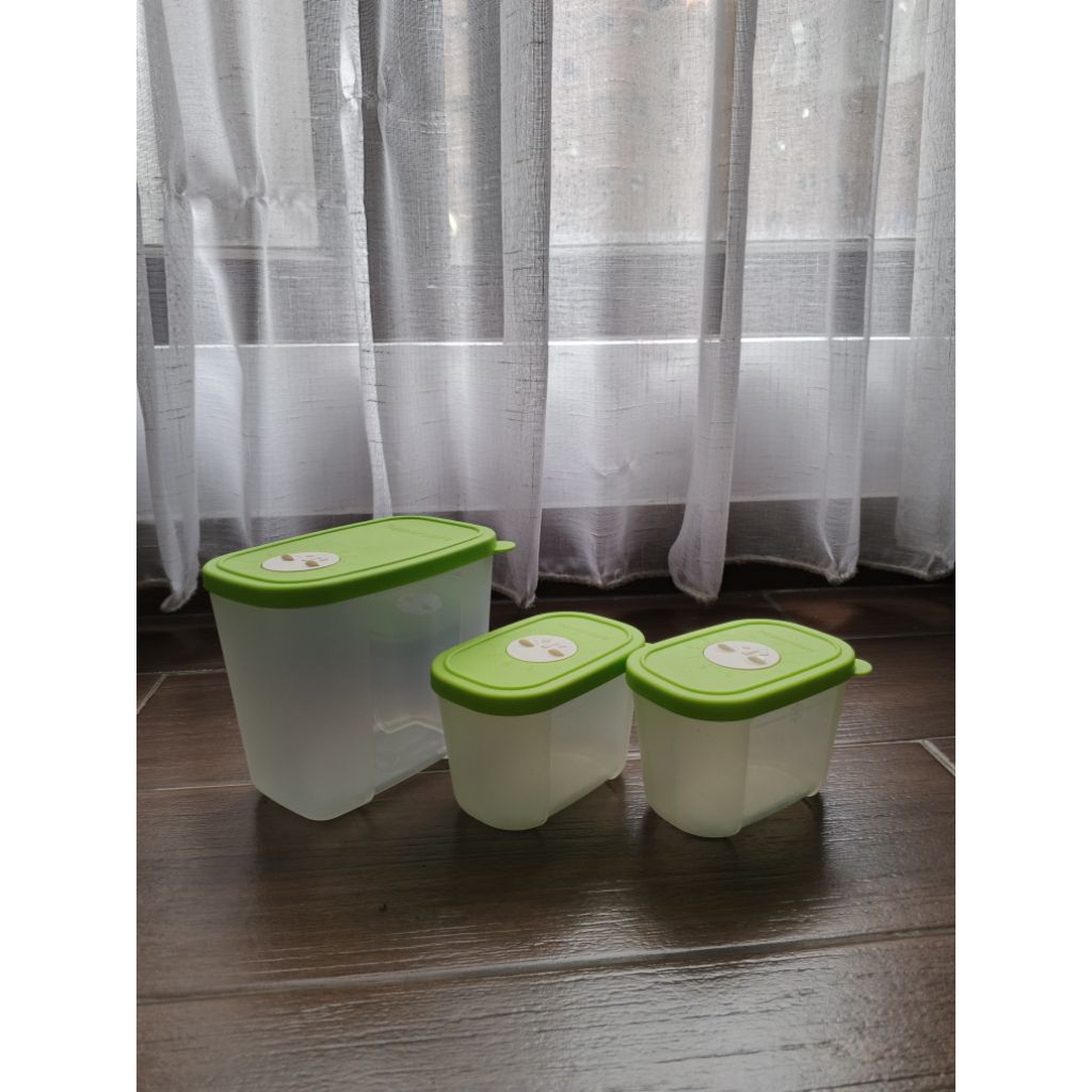 Tupperware Mini Freezer SET ( Isi 3 dengan ukuran ,990 ml,300ml,300ml)