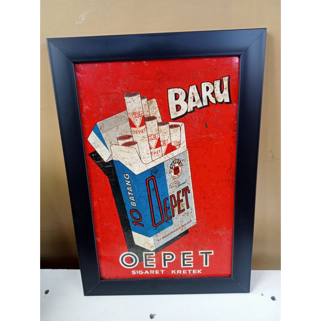 Hiasan dinding rokok oepet asli jadul