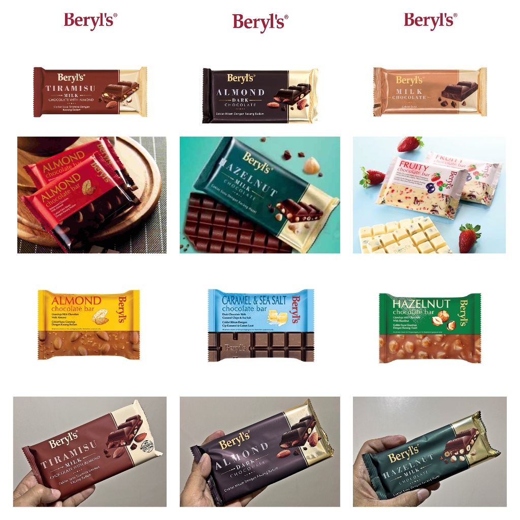 Cokelat Beryls [READYSTOCK EXP 2027] Beryl's Fruit & Nuts Milk Chocolate Bar (90g) Beryls cokelat be