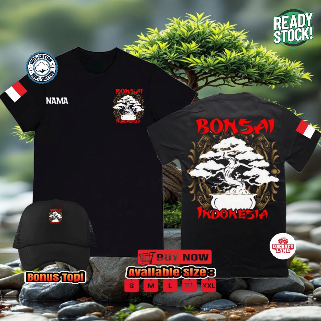 KAOS BONSAI INDONESIA KEREN (NAMA BISA REQUEST)