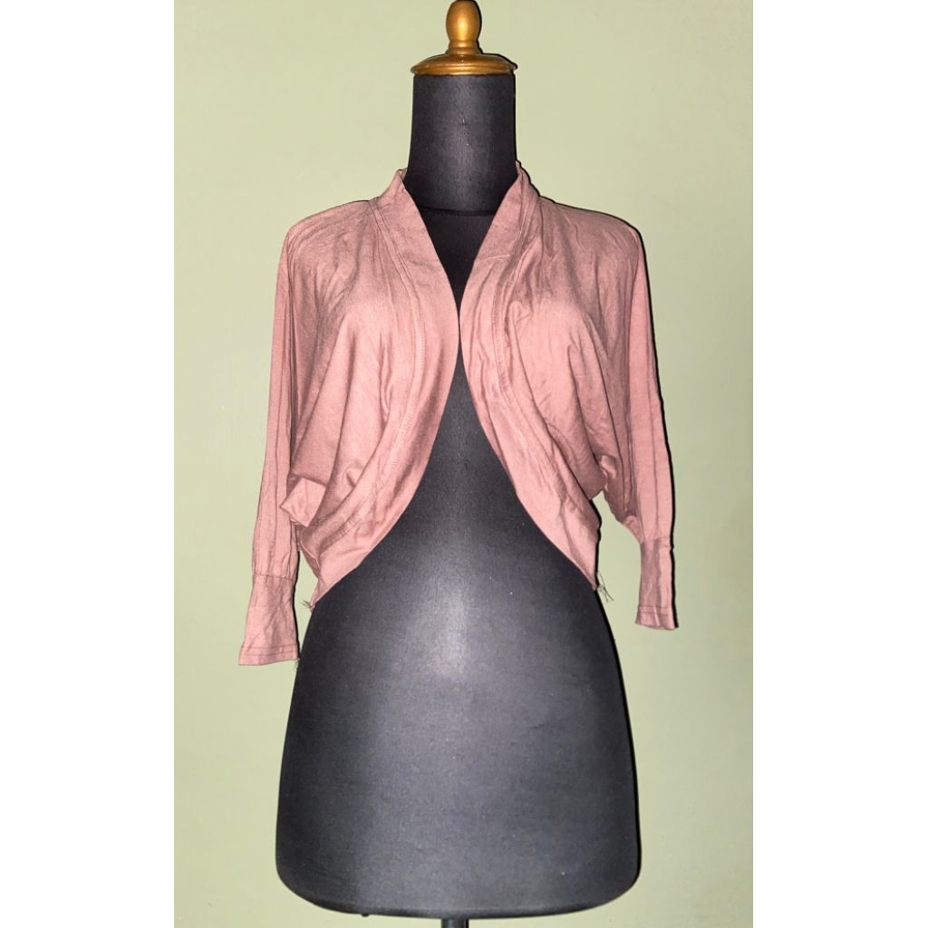 Blazer Cardigan Crop Kaos Wanita Simpel Elegan