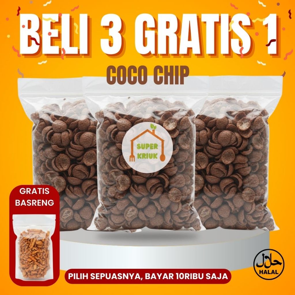 BELI 3 GRATIS 1 Coco chip coco crunch SuperKriuk PROMO TERMURAH