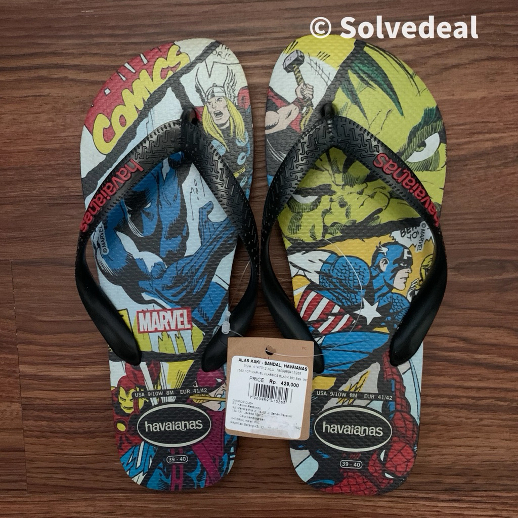 Sandal Havaianas Marvel Original Baru