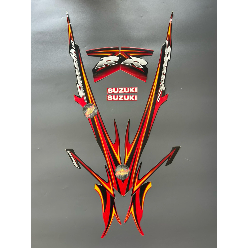 STRIPING STIKER SMASH R NEW 2007 HITAM MERAH