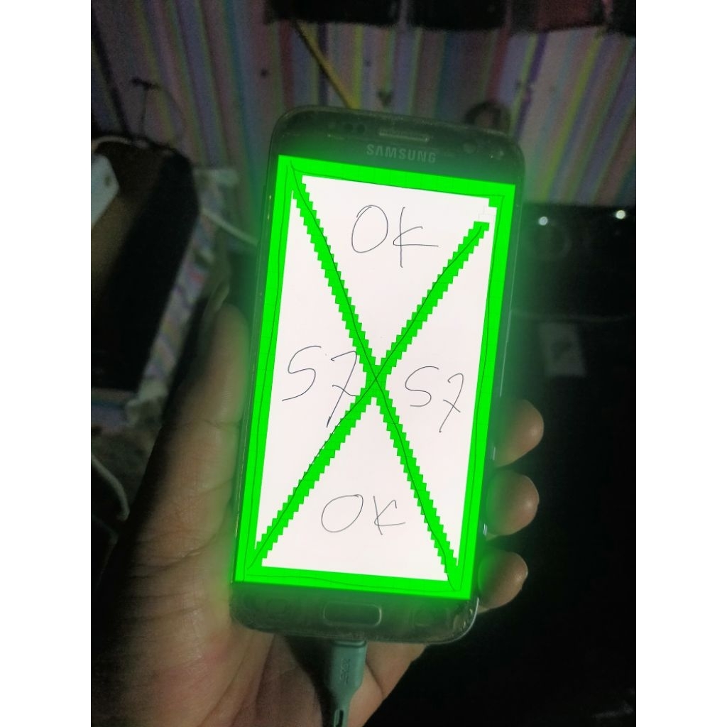 lcd samsung s7 plat ori copotan normal minus cuman pinggir nya aja kay di poto