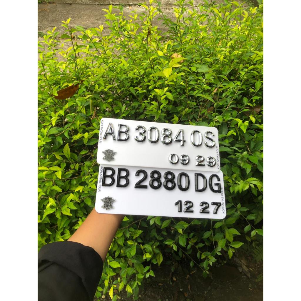 PLAT MOTOR VARIASI MODEL SEGILIMA CROM 3D