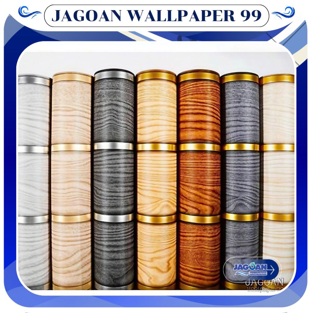 Wallpaper Dinding Motif Serat Kayu Panel Mudah Pasang Lem Kuat