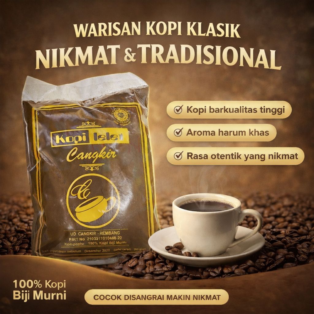 Kopi bubuk Cangkir khas kota Rembang
