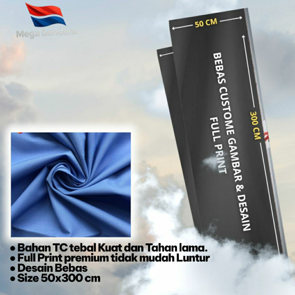 Jlterang Umbul Umbul Custom Persegi Fullprint 3 4 5 Meter Bendera Event Berqualitas Umbul Umbul