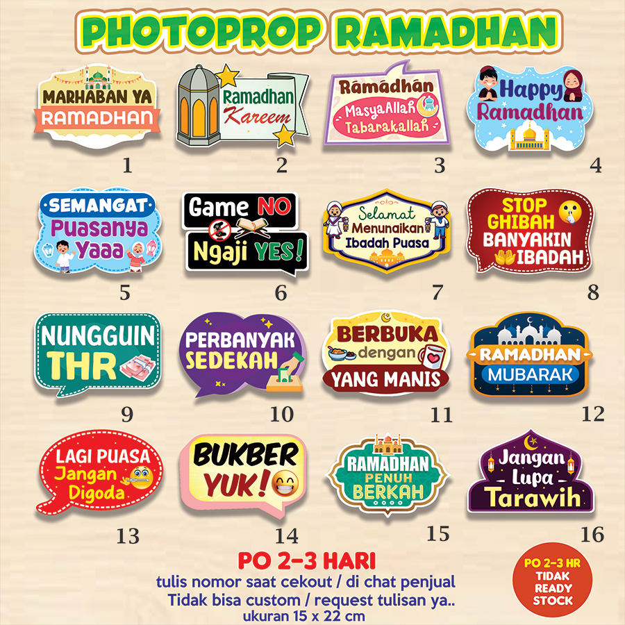 PHOTOPROPS RAMADHAN ACC PHOTOBOOTH FUN PROP PROPS HIASAN PERLENGKAPAN AKSESORIS FOTO DEKOR DEKORASI 