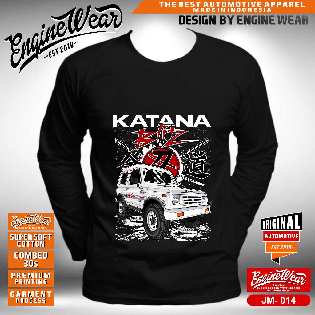 kaos katana blitz tshirt suzuki katana baju mobil suzuki jimny katana kaos jeep offroad 4x4 4wd otom