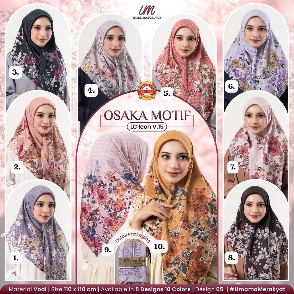 Kerudung/Hijab Umama Osaka Motif Logo Plat Pouch LC Icon V.15 Part 2