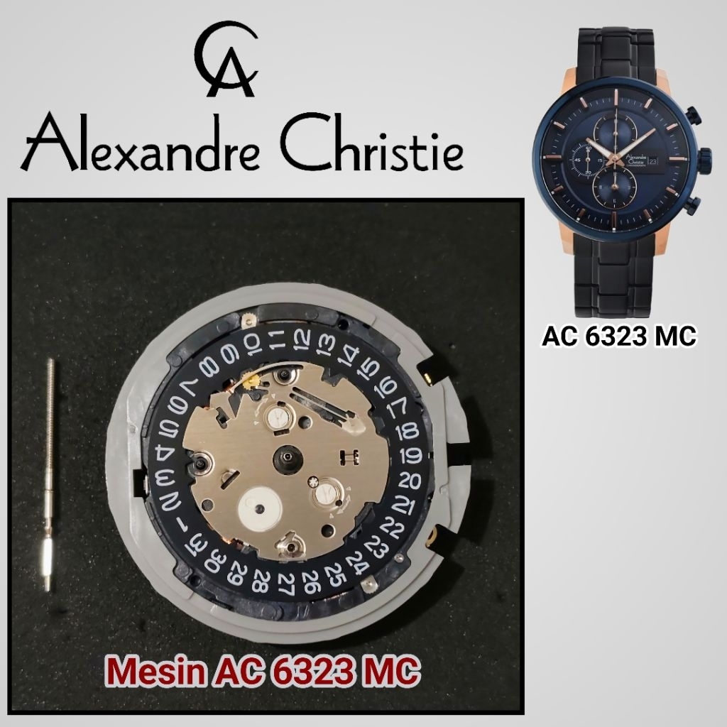 Mesin Jam Tangan Alexandre Christie AC 6323 MC