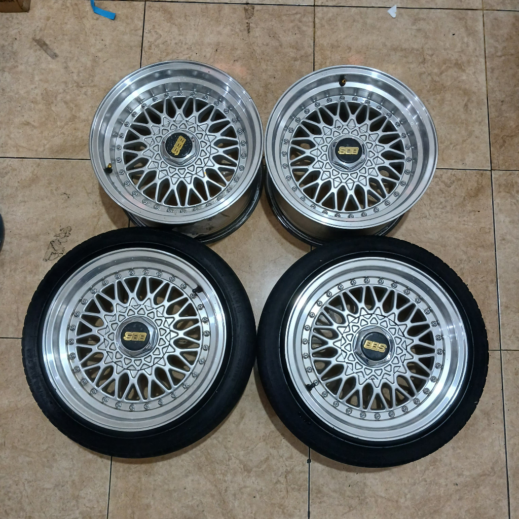 VELG SEKEN BBS RS BEKAS RING 15 PCD 4X100 4X114 S/P CELONG  BUAT AVANZA JAZZ YARIS XENIA CITY VIOS