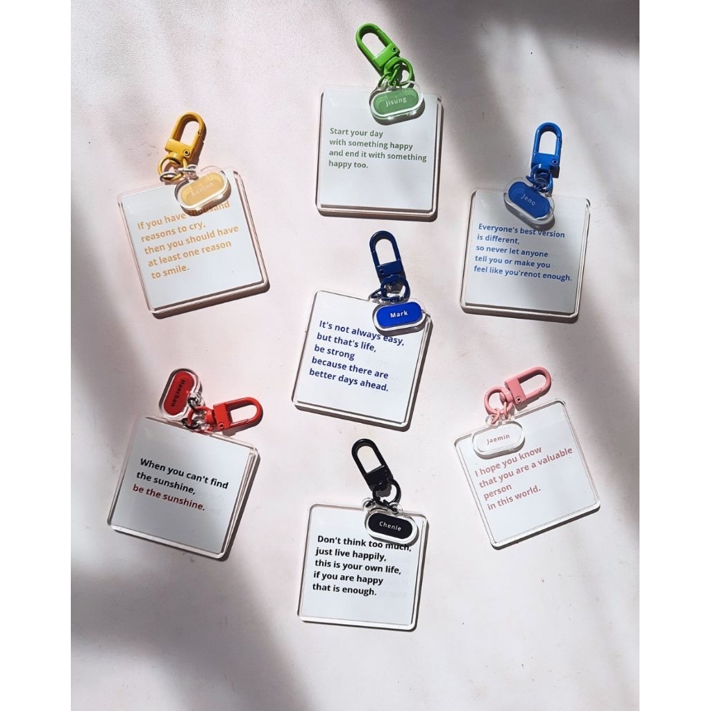 Gantungan Akrilik NCT Dream Quotes Charm Aesthetic