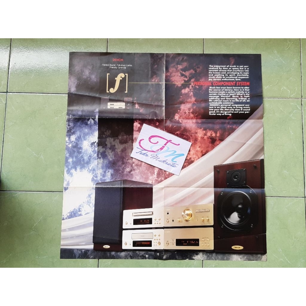 brosur poster iklan cassette deck cd player amplifier DENON jadul lawas lama langka