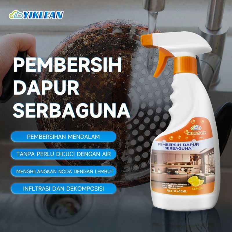 TERLARIS YIKLEAN kitchen Cleaner SERBAGUNA - Pembersih Minyak Dapur Panci Kompor Kulkas Kaca Tembok 