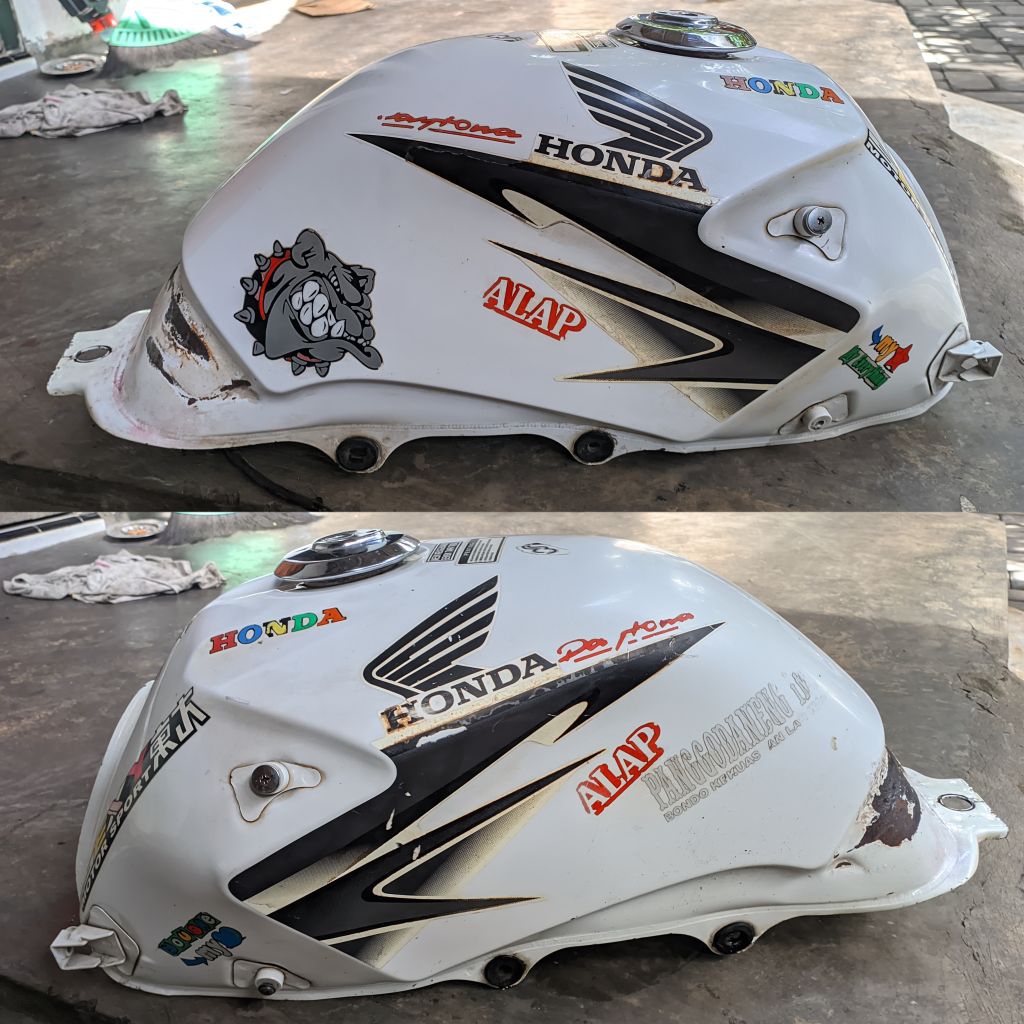 Tangki Bensin Tirev Putih Albino Gastank Tiger Revo 2009 2010 2011 2012 2013 Gas Tank Original Copot